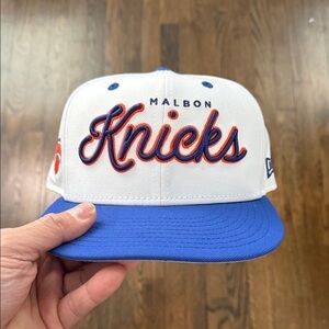 Lightly worn Malbon x New Era Knicks hat size 7 1/2